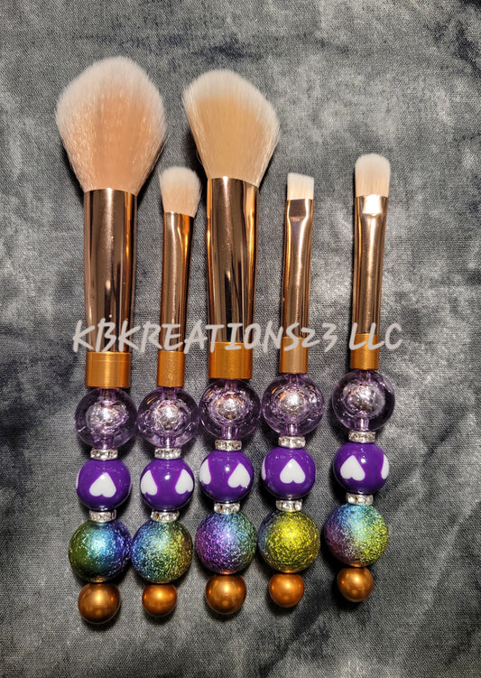 Beaded Makeup Brush Set